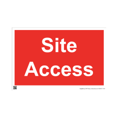 Site Sign - 3mm Correx - 420x594mm - Site access