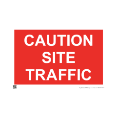 Site Sign - 3mm Correx - 420x594mm - Caution Site Traffic