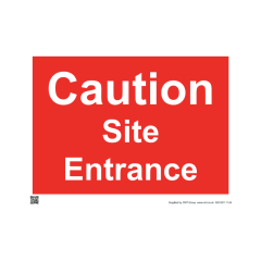 Site Sign - 6mm Correx - 594x841mm - Caution site entrance