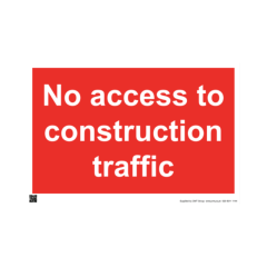 Site Sign - 6mm Correx - 594x841mm - No access to construction traffic