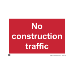 Site Sign - 3mm Correx - 420x594mm - No construction traffic
