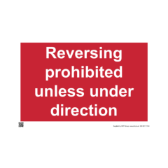 Site Sign - 6mm Correx - 594x841mm - Reversing prohibited unless under direction