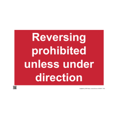 Site Sign - 3mm Correx - 420x594mm - Reversing prohibited unless under direction