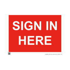 Site Sign - 6mm Correx - 594x841mm (A1) - Sign in here