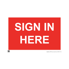 Site Sign - 3mm Correx - 420x594mm - Sign in here