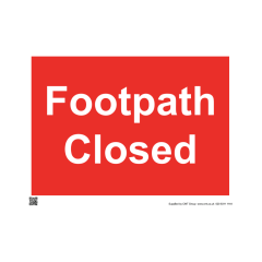 Site Sign - 6mm Correx - 594x841mm - Footpath closed