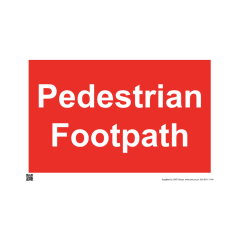 Site Sign - 3mm Correx - 420x594mm - Pedestrian footpath