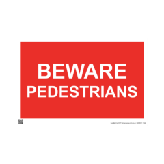 Site Sign - 6mm Correx - Pedestrians beware - 594x841mm (A1)