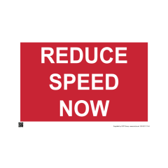 Site Sign - 3mm Correx - Reduce speed now - 420x594mm (A2)