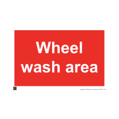 Site Sign - Rigid PVC - 420mm x 594mm - Wheel wash area