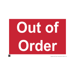 Site Sign - 3mm Correx - Out of order - 420x594mm (A2)