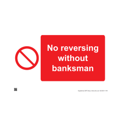 Site Sign - 6mm Correx - No reversing without a banksman - 594x841mm (A1)