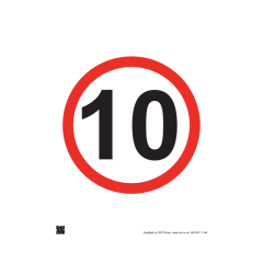 Site Sign - 3mm Correx - 10mph - 297x420mm (A3)