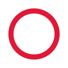 Site Sign - 3mm Correx - 420mm x 594mm (A2) - Printed: Red Border Circle
