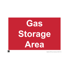 Site Sign - 3mm Correx - Gas storage area - 420x594mm (A2)
