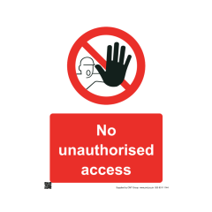 Site Sign - 6mm Correx - 594x841mm - No unauthorised access