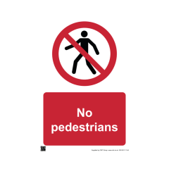 Site Sign - 3mm Correx - 420x594mm (A2) - No pedestrians