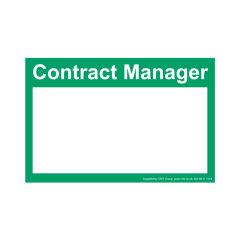 Site Sign - 3mm Correx - 420x594mm - Printed: Contract Manager