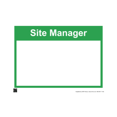 Safety Sign Site manager 297x420mm A3 - 3mm Correx