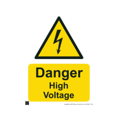 Site Sign - 3mm Correx - 297x420mm (A3) - Danger high voltage