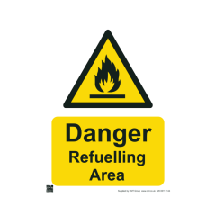 Site Sign - 3mm Correx - Danger refuelling area 297x420mm A3