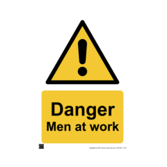 Site Sign - 6mm Correx - 594x841mm (A1) - Danger men at work