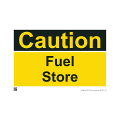 Safety Sign Caution Fuel Store 420x594mm A2 - 3mm Correx
