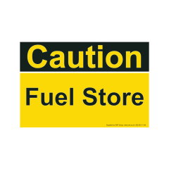 Safety Sign Caution Fuel Store 210x297mm A4 - 3mm Correx