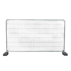 Securasite round top temporary site fence panel galvanised steel 2025 x 3450mm front view on white background | CMT Group UK