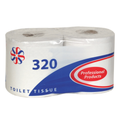 Economy 320-Sheet Toilet Roll 2-Ply - Pack of 36