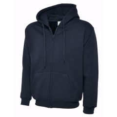 Classic Heavy-Duty Zipped Hooded Sweatshirt – Navy – 300gsm Heavyweight Workwear front product image | CMT Group