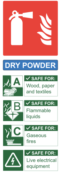 FR02624R | Site Safety Sign | Dry Powder Fire Extinguisher Sign | CMT Group UK