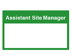Assistant Site Manager Sign - PVC