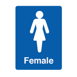 Female Toilet / Changing Room Sign - PVC - 100 x 150mm | CMT Group
