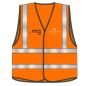 Hi Vis Sleeveless Vest Orange – Printed MCG on FRB & Rear + Regent’s View on FLB & Rear + St William / Good Order, Work, Health on Rear + Hoist Operator 