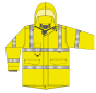 Hi Vis Jacket Yellow - Pritned JP Dunn & Senior Engineer on Rear -