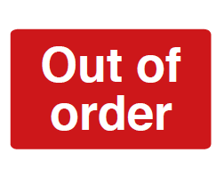 Out of Order Sign - PVC
