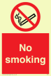 PVC Photoluminescent Sign - 100mm x 150mm - No smoking