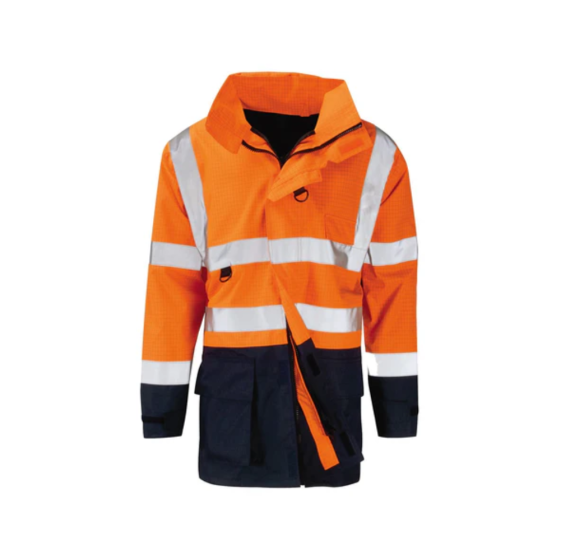 Toba Hydra Matrix Orange/Navy EN20471 FR AS Jacket - Size 3XL