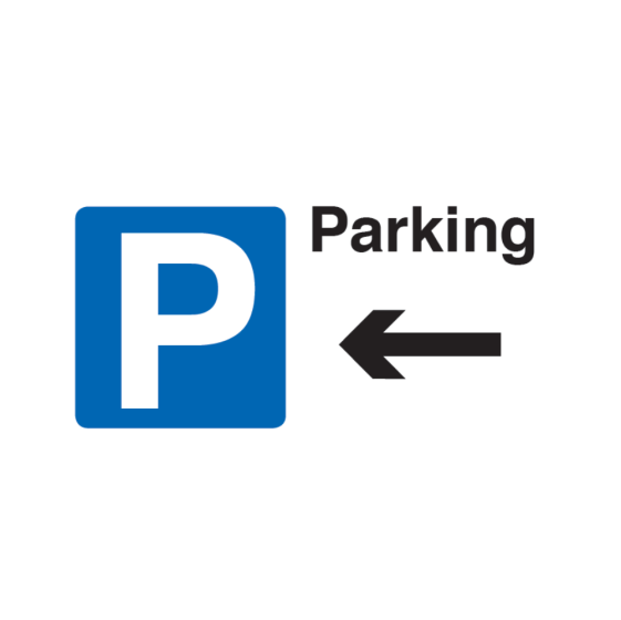 Site Sign - 6mm Correx - 594x841mm - Parking Arrow Left