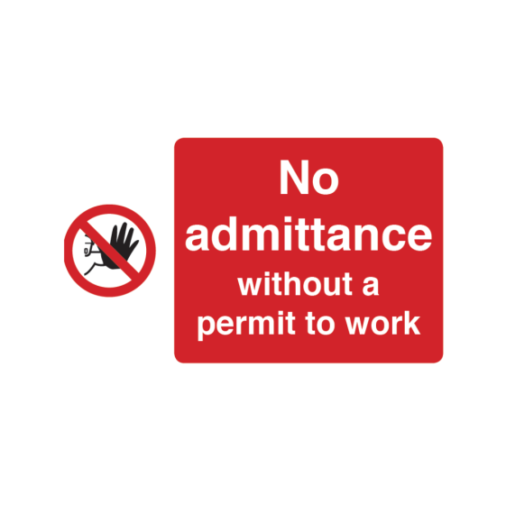 Site Sign - 3mm Correx - 297x420mm A3 - No admittance without a permit tow rok