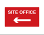Site Office Arrow Left Sign - PVC