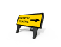 Diverted Traffic Right Arrow Q-Sign | 1050x750mm Rectangle