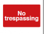  No Trespassing Sign - PVC