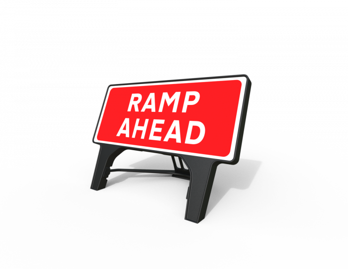 Ramp Ahead Q-Sign | 1050x750mm Rectangle