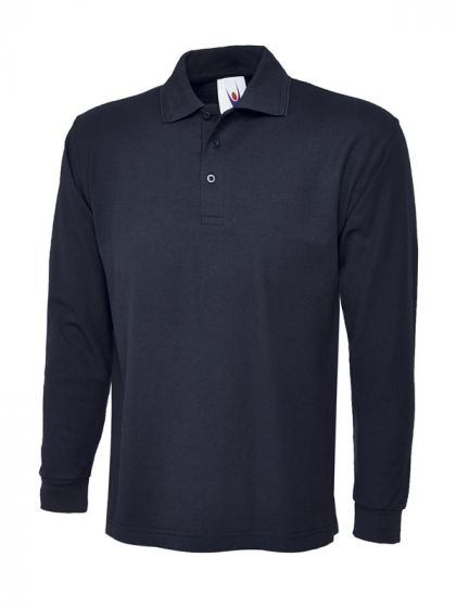 Classic Long Sleeve Polo Shirt - Navy