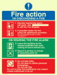 PVC Photoluminescent Sign - 150mm x 200mm - Pictorial fire action (lifts)