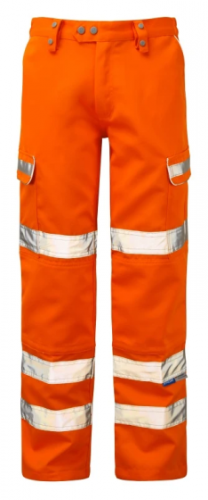 Pulsarail Hi-Visibility Teflon Coated Combat Trouser - Orange