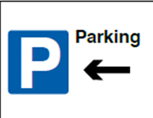 Parking Arrow Left Sign - PVC