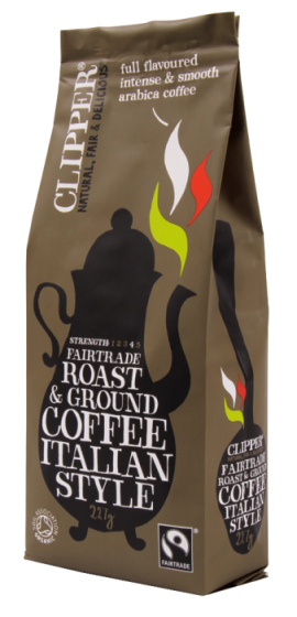 Clipper Fairtrade Italian Filter Coffee 227g